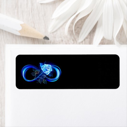 Glowing infinity with blue rose (Insitu)