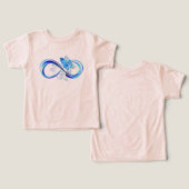 Glowing infinity with blue rose (Design Vorderseite & Rückseite)