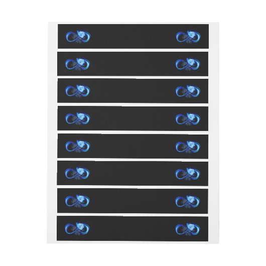 Glowing infinity with blue rose (Bogen)