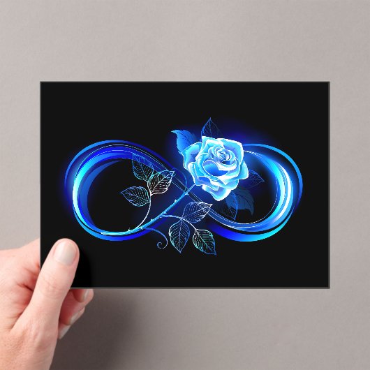 Glowing infinity with blue rose acryleinladungen (Insitu (Handheld))