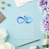 Glowing infinity with blue rose acryleinladungen (Insitu (Hochzeit))