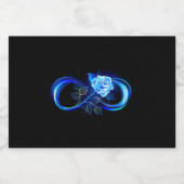 Glowing infinity with blue rose alkoholflaschenetikett (Einzelnes Label)