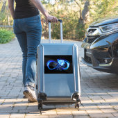 Glowing infinity with blue rose aufkleber (Koffer Insitu)