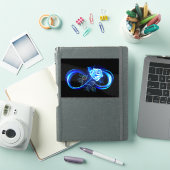 Glowing infinity with blue rose aufkleber (iPad Hülle)