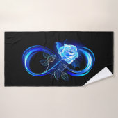 Glowing infinity with blue rose badehandtuch (Badehandtuch)