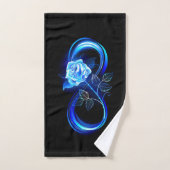 Glowing infinity with blue rose badhandtuch set (Handtuch)
