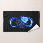 Glowing infinity with blue rose badhandtuch set (Handtuch)