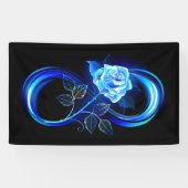 Glowing infinity with blue rose banner (Horizontal)