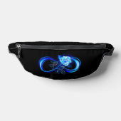 Glowing infinity with blue rose bauchtasche (Ablage )