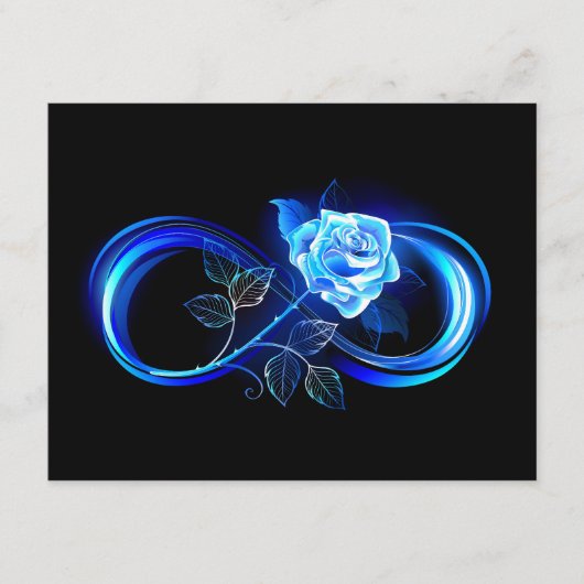 Glowing infinity with blue rose begleitkarte (Vorderseite)