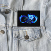 Glowing infinity with blue rose button (Insitu)