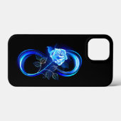 Glowing infinity with blue rose Case-Mate iPhone hülle (Rückseite (Horizontal))