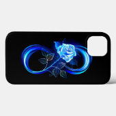 Glowing infinity with blue rose Case-Mate iPhone hülle (Rückseite (Horizontal))