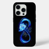 Glowing infinity with blue rose Case-Mate iPhone hülle (Rückseite)