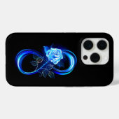 Glowing infinity with blue rose Case-Mate iPhone hülle (Rückseite (Horizontal))