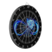 Glowing infinity with blue rose dartscheibe (Vorderseite Links)