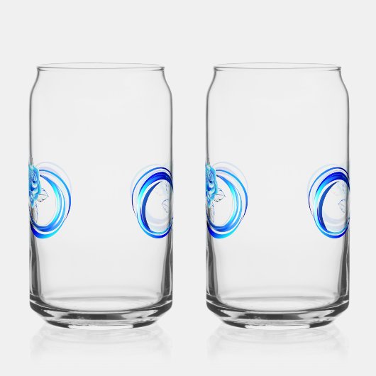 Glowing infinity with blue rose dosenglas (Rechts)