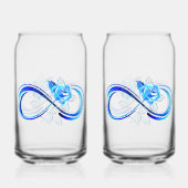 Glowing infinity with blue rose dosenglas (Rückseite)