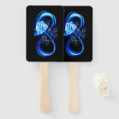 Glowing infinity with blue rose fächer (Vorne und Hinten)