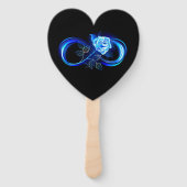 Glowing infinity with blue rose fächer (Rückseite)