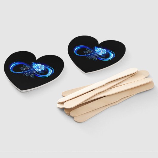 Glowing infinity with blue rose fächer (Non-assembled)