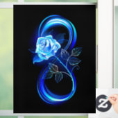Glowing infinity with blue rose fensteraufkleber (Zuhause)
