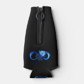 Glowing infinity with blue rose flaschenkühler (Rückseite)