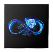 Glowing infinity with blue rose fliese (Vorderseite)