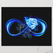 Glowing infinity with blue rose flyer (Vorne)