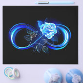 Glowing infinity with blue rose flyer (Einzeln)