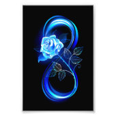 Glowing infinity with blue rose fotodruck (Vorne)