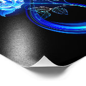 Glowing infinity with blue rose fotodruck (Ecke)