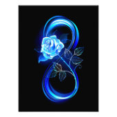 Glowing infinity with blue rose fotodruck (Vorne)