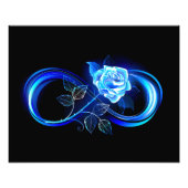 Glowing infinity with blue rose fotodruck (Vorne)