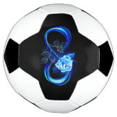 Glowing infinity with blue rose fußball (Gedreht)