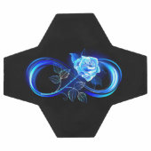 Glowing infinity with blue rose fußball (Flach)