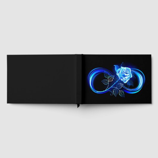 Glowing infinity with blue rose gästebuch (Voll)