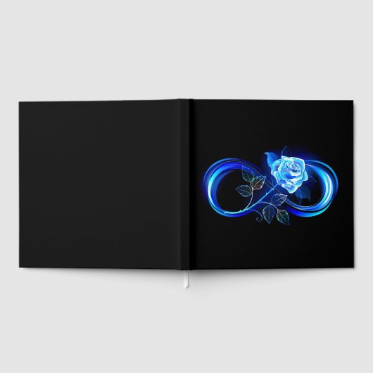 Glowing infinity with blue rose gästebuch (Voll)
