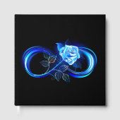 Glowing infinity with blue rose gästebuch (Vorderseite)