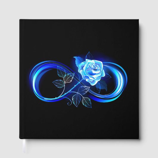 Glowing infinity with blue rose gästebuch (Vorderseite)