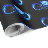 Glowing infinity with blue rose geschenkpapier (Rolleneckpunkt)