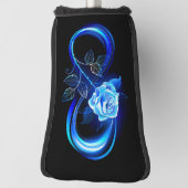 Glowing infinity with blue rose golf headcover (Rotieren 90)