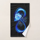Glowing infinity with blue rose handtuch (Handtuch)