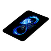 Glowing infinity with blue rose magnet (Linke Seite)