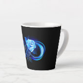 Glowing infinity with blue rose milchtasse (Rechte Ecke)