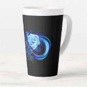 Glowing infinity with blue rose milchtasse (Rechte Ecke)