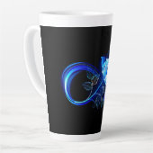 Glowing infinity with blue rose milchtasse (Linke Ecke)
