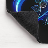 Glowing infinity with blue rose mousepad (Ecke)