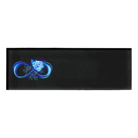 Glowing infinity with blue rose namenschild (Vorderseite)