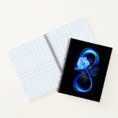 Glowing infinity with blue rose notizblock (Innenseite)